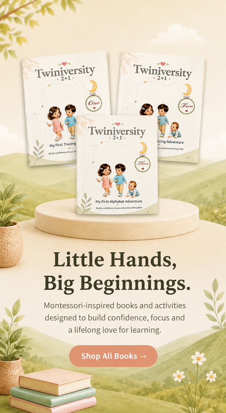 Twiniversity 2.1 Montessori-inspired children's books for kids in Pakistan